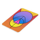 Abstrakte geometrische Kreise Linie Farbposter Magnet (Linke Seite)