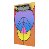 Abstrakte geometrische Kreise Linie Farbposter Mini Klemmbrett (Gewinkelt2)