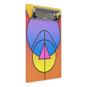 Abstrakte geometrische Kreise Linie Farbposter Mini Klemmbrett (Schrägansicht)