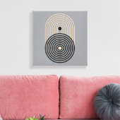 Abstrakte geometrische Kreise und Bögen Leinwanddruck (Insitu (Wohnzimmer))