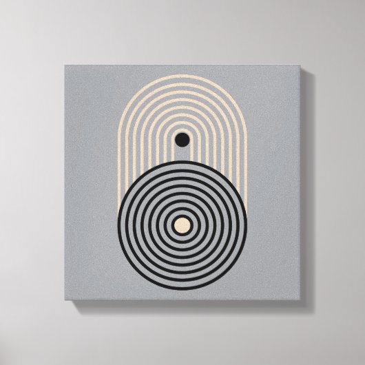 Abstrakte geometrische Kreise und Bögen Leinwanddruck (Vorderseite)