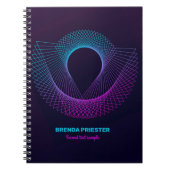 Abstrakte geometrische kreisförmige Konstruktion Notizblock (Vorderseite)