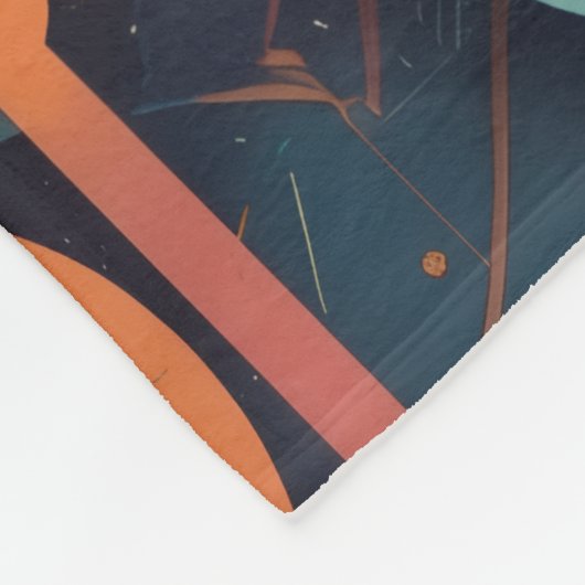 Abstrakte geometrische Kunst - Bold Vibrant Graphi Fleecedecke (Ecke)