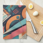 Abstrakte geometrische Kunst - Bold Vibrant Graphi Geschirrtuch (Viertel Falte)