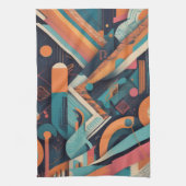 Abstrakte geometrische Kunst - Bold Vibrant Graphi Geschirrtuch (Vertikal)