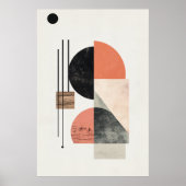 Abstrakte Geometrische Kunst mit natürlichen Textu Poster (Vorne)