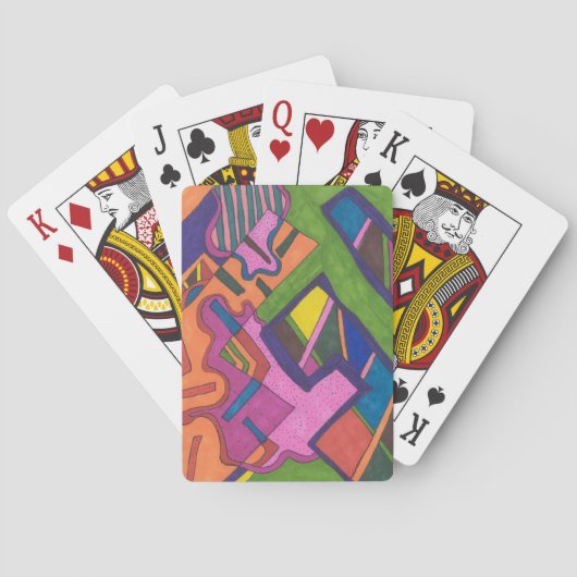 abstrakte "geometrische" Kunst Spielkarten (Rückseite)