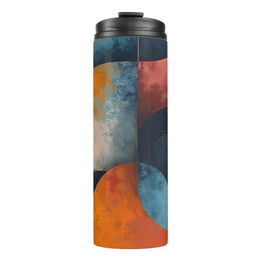 Abstrakte geometrische Kunst Thermosbecher (Vorderseite)