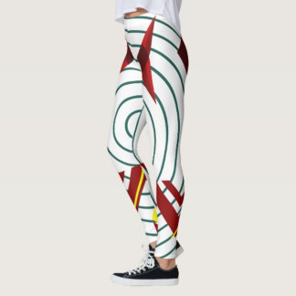 Abstrakte geometrische Leggings - Trendy Acwear