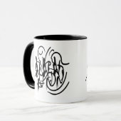 abstrakte geometrische Linien Tasse (Vorderseite Links)