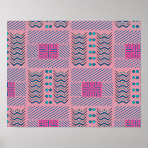 Abstrakte geometrische Linien und Formen Poster