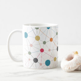 Abstrakte geometrische Linien und Punktmuster Kaffeetasse