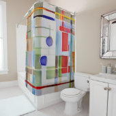 Abstrakte geometrische Malerei Duschvorhang (Beispiel)