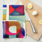 Abstrakte geometrische Malerei Geschirrtuch (Viertel Falte)