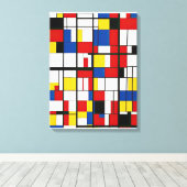 Abstrakte geometrische Malerei Leinwanddruck (Insitu (Holzboden))