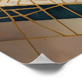 Abstrakte geometrische Malerei mit Aquarellfarbe G Poster (Ecke)