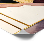 Abstrakte geometrische Malerei mit Aquarellfarbe G Poster (Ecke)