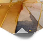 Abstrakte geometrische Malerei mit Aquarellfarbe G Poster (Ecke)