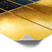 Abstrakte geometrische Malerei mit Aquarellfarbe G Poster (Ecke)