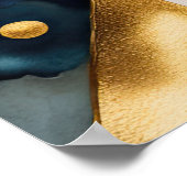 Abstrakte geometrische Malerei mit Aquarellfarbe G Poster (Ecke)