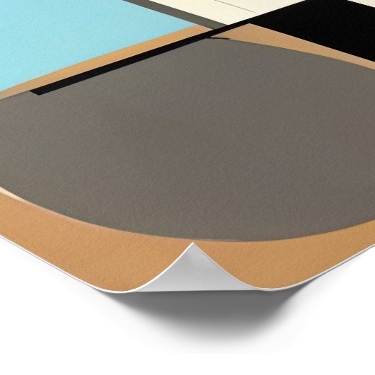 Abstrakte geometrische Malerei Poster (Ecke)