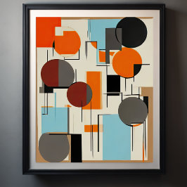 Abstrakte geometrische Malerei Poster