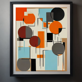 Abstrakte geometrische Malerei Poster