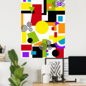 Abstrakte geometrische Malerei Poster (Heimbüro)