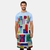 Abstrakte geometrische Malerei Schürze (Getragen)