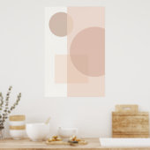 Abstrakte geometrische Minimalbilanz Poster (Küche)