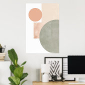 Abstrakte geometrische Minimalbilanz Poster (Heimbüro)