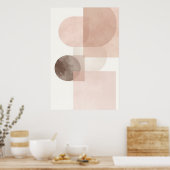 Abstrakte geometrische Minimalbilanz Poster (Küche)