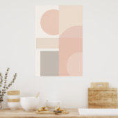 Abstrakte geometrische Minimalbilanz Poster (Küche)