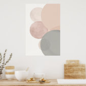 Abstrakte geometrische Minimalbilanz Poster (Küche)