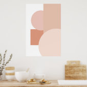 Abstrakte geometrische Minimalbilanz Poster (Küche)