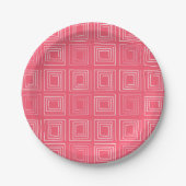 abstrakte geometrische Mode aus den sechziger Jahr Pappteller (Vorderseite)