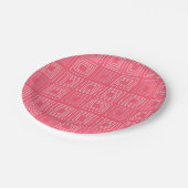 abstrakte geometrische Mode aus den sechziger Jahr Pappteller (Schrägansicht)