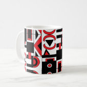 Abstrakte geometrische moderne Coolness Kaffeetasse (Vorderseite Links)
