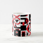 Abstrakte geometrische moderne Coolness Kaffeetasse (Mittel)