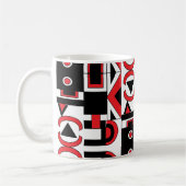 Abstrakte geometrische moderne Coolness Kaffeetasse (Links)