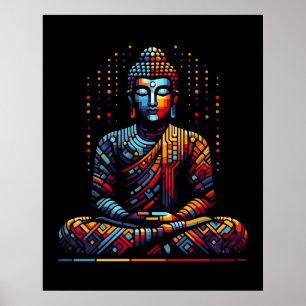 Abstrakte Geometrische Moderne Kunst Gautama Bud Poster