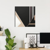 Abstrakte geometrische moderne Minimalist Poster (Heimbüro)
