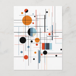 Abstrakte geometrische moderne minimalistische Lin Feiertagspostkarte