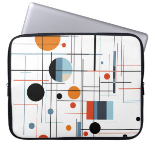 Abstrakte geometrische moderne minimalistische Lin Laptopschutzhülle
