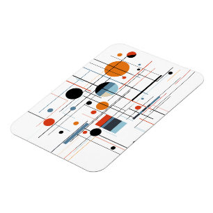 Abstrakte geometrische moderne minimalistische Lin Magnet
