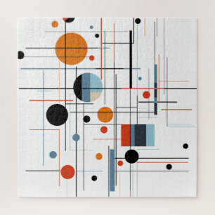 Abstrakte geometrische moderne minimalistische Lin Puzzle