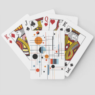 Abstrakte geometrische moderne minimalistische Lin Spielkarten