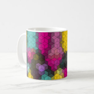 Abstrakte geometrische moderne Sechseck-Formen Mos Kaffeetasse