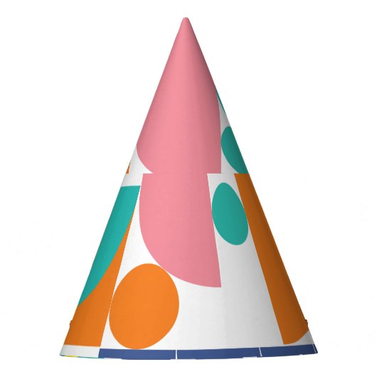 Abstrakte geometrische, moderne Vintage Formen. Partyhütchen (Vorderseite)