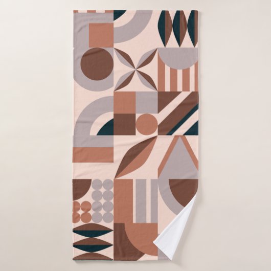 Abstrakte geometrische Mosaikform Badehandtuch (Badehandtuch)